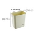 thumbnail image 3 of TopLLC Garbage Can, Trash Can, Kitchen Trash Can Rectangular Open Top Waste Bin Suitable For Home Bathroom Kitchen Bedroom Office Waste Bin Modern Design Plastic Waste Bin rubbish bin, 3 of 7