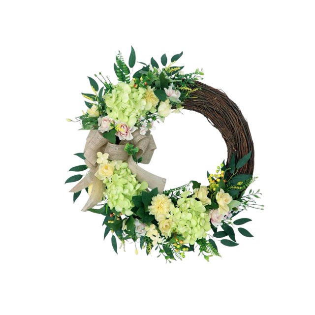 Front Door Wreath Decorative Artificial Flower for Window Hanging Decor