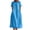 Blue, variant on LOVZFMLL Women's Summer Fashion Solid Color Round Neck Short Sleeve Linen Dress Orange M