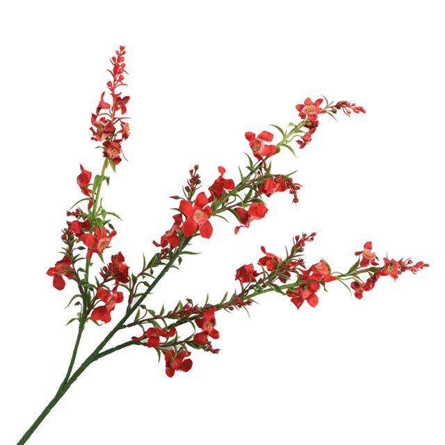 MesaSe Simulation Flower Multifunctional 3 Heads Faux Silk Flower Household Realistic Artificial Mint Flowers for Wedding