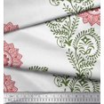 thumbnail image 3 of Soimoi Satin Silk Fabric Paisley,Leaves & Floral Mandala Block Print Sewing Fabric Yard 42 Inch Wide, 3 of 3