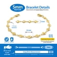 thumbnail image 3 of MedicEngraved Yellow Gold Stainless Steel Custom Medical Alert Bracelet - 5mm Heart Link, 3 of 7