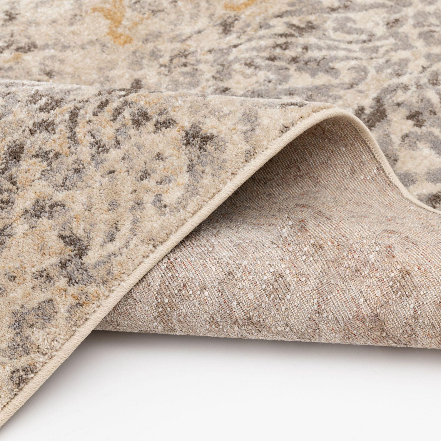 Tapis tissé blanc et gris tempête Pescara Alabaster
