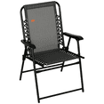 thumbnail image 1 of Outsunny Outdoor Folding Chair, Bungee Sling Foldable Chair, Grey, 1 of 10