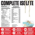 thumbnail image 2 of Complete Isolate Isolat de Protéines de Lactosérum + Poudre d'Isolat de Protéines de Lait - 27 g de Protéines, Zéro Gras Ni Sucre, Développer la Masse Musculaire, Améliorer la Récupération, Poudre de Protéines de Lactosérum, Crème Glacée à la Vanille, 28 Portions (2 Lb), 2 of 5