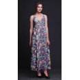 thumbnail image 5 of Bimba Robe Longue d'Été Sans Manches à Imprimé Teinture sur Nœuds Florale pour Femme, Décontractée, Maxi, de Plage - Grand, 5 of 5