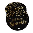thumbnail image 1 of Inkdotpot Pack Of 100 Let Love Sparkle Wedding Favor Paper Tags Craft Real Gold Foil Hang Tags, 1 of 6