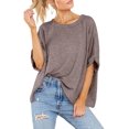 thumbnail image 3 of ORUYROP T-Shirt Surdimensionné pour Femmes Été Décontracté à Manches Courtes Tee Ample Hauts, 3 of 5