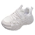thumbnail image 1 of MIASHUI Kids Shoes Girls Sports Shoes Pattern Star Pattern Flat Bottom Casual Shoes,White,3.5-4 Years, 1 of 9