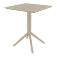 thumbnail image 1 of Compamia Sky Collection 24 inch Polypropylene Resin Outdoor Dining Table with Folding Top, Taupe (1 Count), 1 of 8