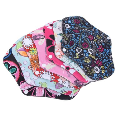LYUMO Reusable Menstrual Pads,7pcs Reusable Cloth Sanitary Towels Pads Washable Bamboo Cloth Menstrual Pads Female Cloth Napkin M,Reusable Cloth Sanitary Towels Pads