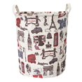 thumbnail image 2 of Waterproof Canvas Laundry Clothes Basket Storage Basket Folding Storage Box F, 2 of 2