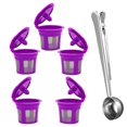 thumbnail image 3 of Jinsinto Filtres à Café Réutilisables 6 Pinceaux Violets + Cuillères (en Sachet PP), 3 of 5