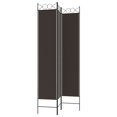 thumbnail image 3 of vidaXL 3-Panel Room Divider Brown 120x220 cm Fabric, 3 of 5