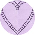 thumbnail image 1 of Ahgly Company Machine Washable Indoor Round Transitional Orchid Purple Area Rugs, 8' Round, 1 of 7