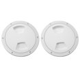 thumbnail image 1 of Unique Bargains 2pcs 5' Bateau Inspection Plate-Forme Hachure Marine Ronde Inspection Hachure Plate-Forme W / Couvercle Détachable Étanche à l'Eau Blanc, 1 of 6