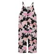 thumbnail image 5 of Girls Overall Bow Print Rompers for Girls Sleeveless Rompers with Pockets Cute Outfits for Girls 4-5 Y, 5 of 5