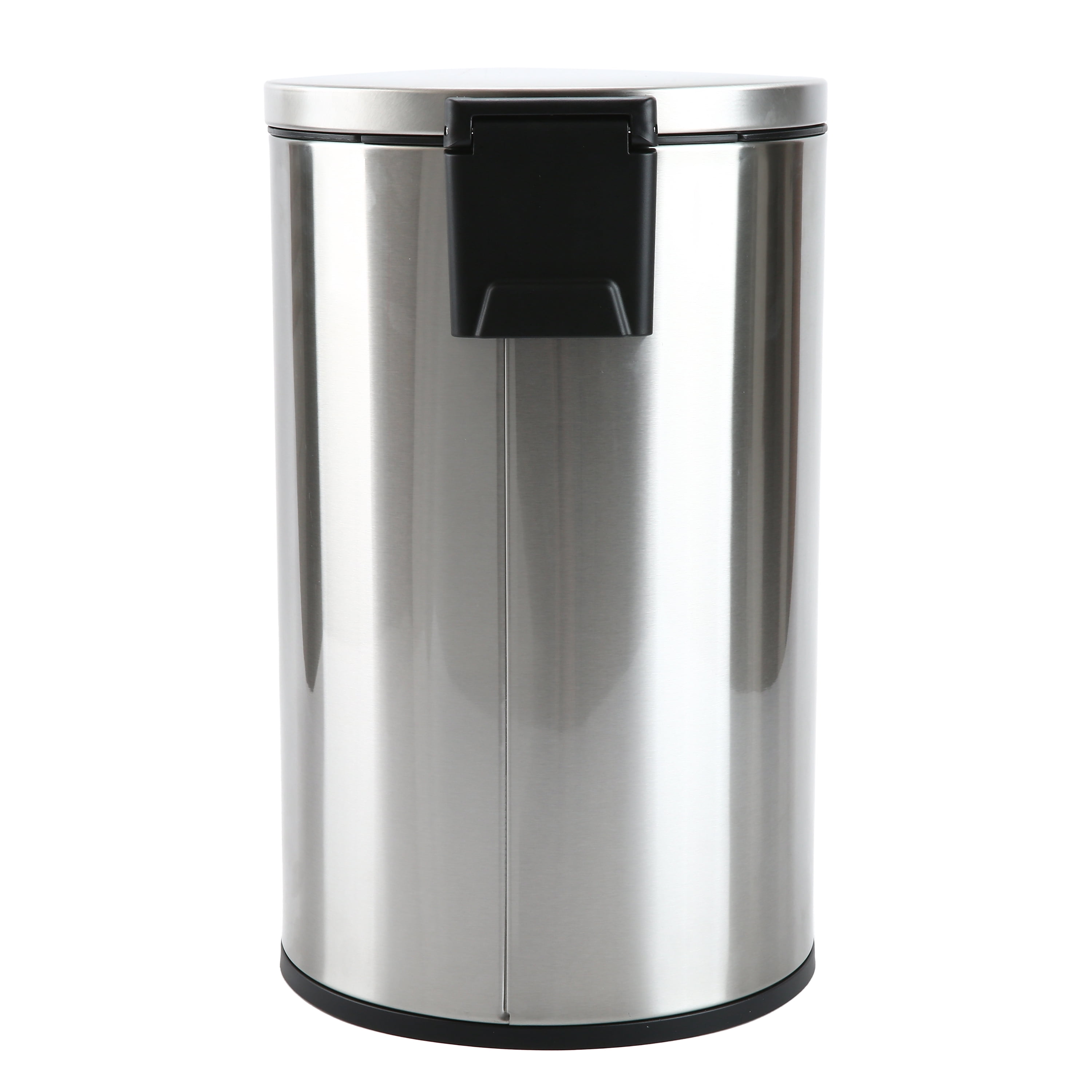 Poubelle de salle de bain Better Homes & Gardens, petite poubelle à pédale de 12 litres en acier inoxydable avec couvercle à fermeture douce, argentée