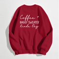 thumbnail image 4 of WEAIXIMIUNG Custom Sweatshirt Ladies Fashion Leisure Pure Color Loose Long Sleeved Printed Letters Round Collar, 4 of 4