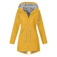 thumbnail image 1 of DPTALR Women Casual Solid Jacket Outdoor Plus Size Hooded Windproof Loose Coat, 1 of 4