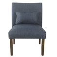 thumbnail image 2 of HomePop Transitional Fabric Parker Accent Chair with Pillow in Navy Blue, 2 of 12