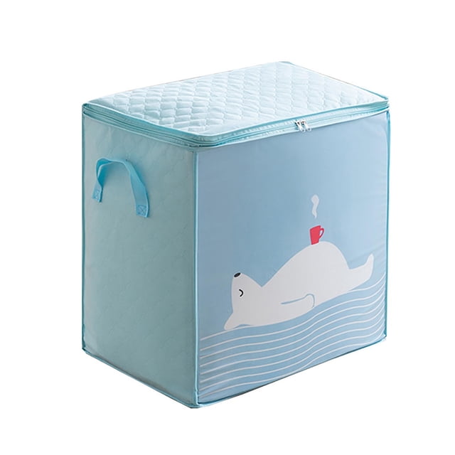 TopLLC Foldable Storage Bag Clothes Blanket Quilt Closet Sweater Organizer Box Pouch