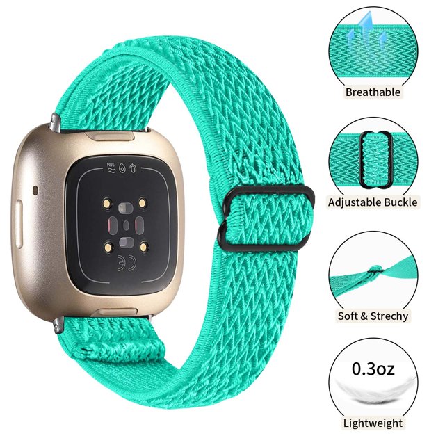 WIFKLSIIPG Adjustable Elastic Nylon Woven Band for Versa 3/Sense Stylish Durable and Comfortable
