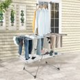 thumbnail image 2 of Gymax 2-Tier Folding Clothes Drying Rack Laundry Drying Rack Laundry Drying Rack Metal, 2 of 10