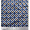 thumbnail image 1 of Soimoi polyester Crepe Fabric Check & Moroccan Ethnic Print Sewing Fabric Yard 52 Inch Wide, 1 of 3