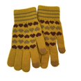 thumbnail image 1 of Yellow Womens Touchscreen Knitted Gloves For Winter Warmth Thermal Lining Cold Proof Stretchable Comfortable And Smartphone Compatible, 1 of 4