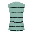 thumbnail image 4 of Timegard Tank Tops for Women Notched V-Neck Button Ruched Striped Sleeveless Tshirts Casual Tunic Top, 4 of 5