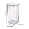 thumbnail image 3 of Meitianfacai Airtight Food Storage Containers, Plastic Cereal Kitchen Stackable Food Storage Buckets Food Canisters for Kitchen Pantry Organization Snacks and Sugar, White(1550ml), 3 of 6