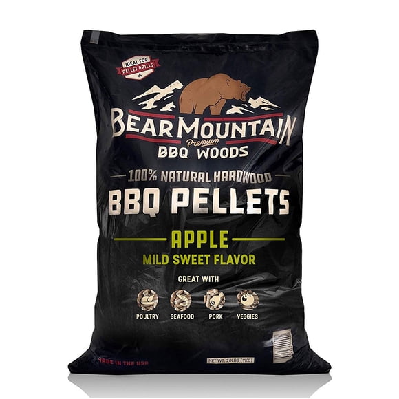 Bear Mountain BBQ All-Natural Hardwood Apple Smoker Pellets, 20 Pounds