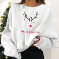 thumbnail image 2 of 2025 Chandails de Noël pour Femmes, Chandail à Fermeture Éclair avec Lapin des Fêtes, Imprimé Graphique Amusant, Couleur, Court, Col Rond, Manches Longues, Blouse, Haut, 2 of 6