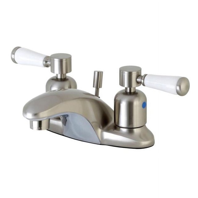 Kingston Brass FB8628DPL 4 in. Paris Centerset Lavatory Faucet, Brushed Nickel