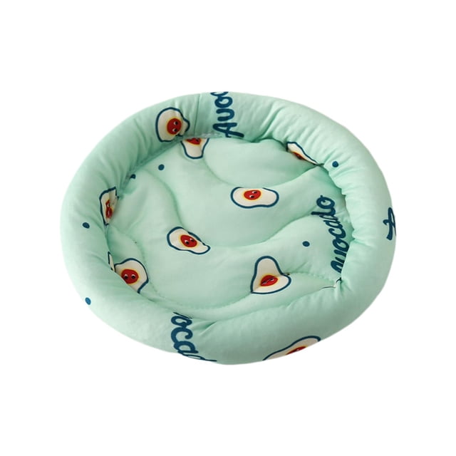 Small Pet Sleeping Pad Hamster Bed Pad Cushion Pad Small Pet Bed Mattres Round Rabbit Mat Guinea Pig Mat for Squirrel Ferret Hedgehog Chinchilla Green L
