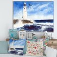 thumbnail image 3 of Designart Lighthouse On The Rocky Island With Seagulls FLOAT FRAME WALL ART, 3 of 4