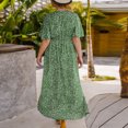 thumbnail image 4 of LSLJS Robe d'Été Décontractée et Aguichant pour Femme, Col en V, Manches Courtes, Coupe Ample, Imprimée, Grande Taille, 4 of 7