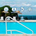 thumbnail image 3 of Safety Stair Rail for Inground Pools, 304 Stainless Steel Pool Handrail with Blue Non-Slip Grip, Rustproof, Easy Disassemble & Assemble, 54"x36", 3 of 5
