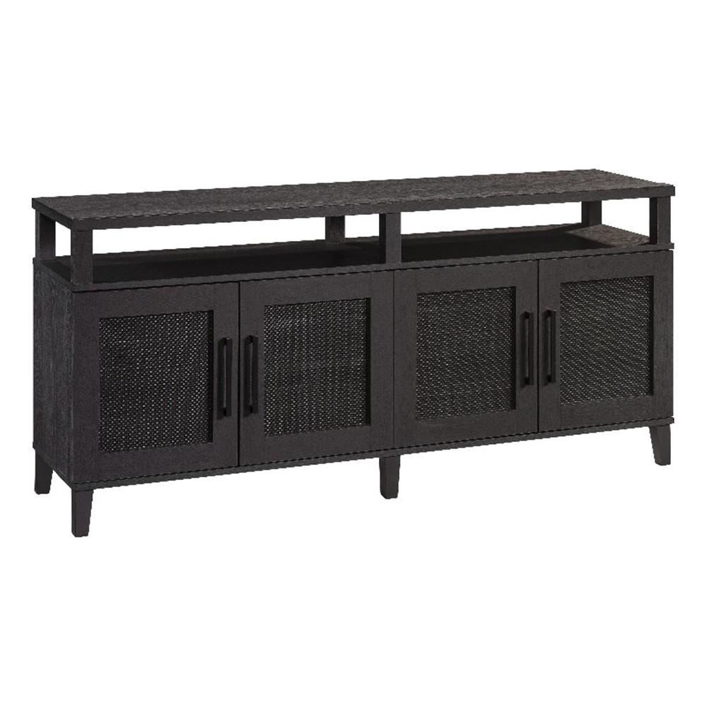 Sauder Tiffin Line Engineered Wood Entertainment Credenza in Raven Oak Finish