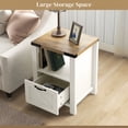 thumbnail image 4 of HOMCOM Table d'Appoint Style Ferme avec Tiroir de Rangement, Étagère Ouverte, 4 of 10