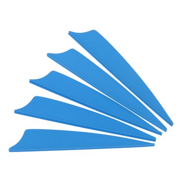 Arrows Vanes 4 Inch Archery Fletching Arrow Fletch Wing with Shied Cut, Blue, 50 Pack