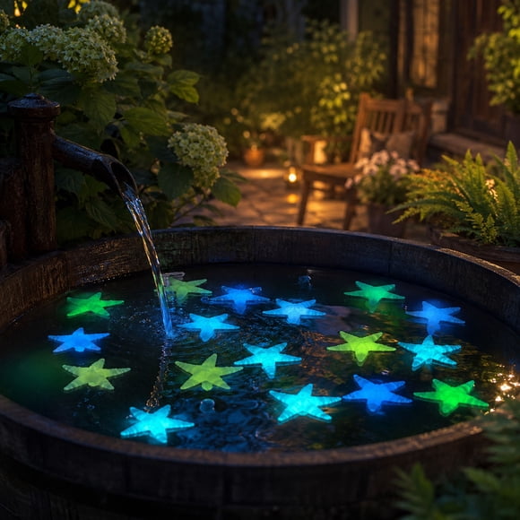 Glow in the Dark Starfish Aquarium Decorations 50 Pack – Luminous Resin Sea Star Rocks for Fish Tank Landscaping, Terrariums, DIY Crafts and Mini Ocean Scenes