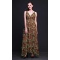 thumbnail image 3 of Bimba Robe Longue à Imprimé Floral pour Femmes, Bretelles Spaghetti, Col en V, Maxi, Tenue de Plage - Xxx-Grand, 3 of 5