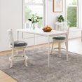 thumbnail image 2 of Costway 25.5" Hand-Antiqued Bar Stool Set of 2 Swivel Counter Height 20" Wider Seat, 2 of 8
