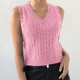 thumbnail image 2 of Fridja Débardeur Tricoté Sans Manches pour Femmes, Haut Court Uniforme, 2 of 4