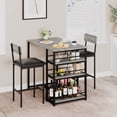 thumbnail image 2 of 36" Bar Height Dining Table Set for 2 - 3-Tier Storage Kitchen Table w/2 Upholstered Chairs, 2 of 7