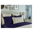 thumbnail image 2 of Comfy Bamboo World 9900 Series Embroidered Bedsheets Sheet Set, Twin Size, Navy, 2 of 3