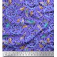 thumbnail image 1 of Soimoi Tissu Poly Georgette Plume & Attrape-Rêves Décoration Maison Tissu Imprimé au Mètre 52 Pouces de Large, 1 of 3