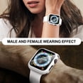 thumbnail image 5 of KOMI 2-Pack for Apple Watch Series 9/8/7/6/5/4/Series SE/SE 2 45mm All-around Screen Protector Case, Tempered Glass Screen Protector Case Ultra-thin for iWatch 45mm Protection Cover - White, 5 of 5